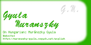 gyula muranszky business card