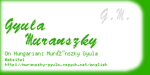 gyula muranszky business card